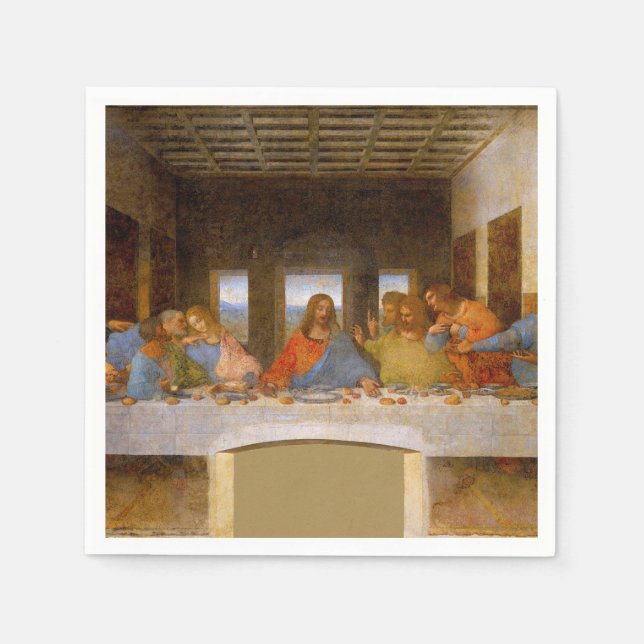 Da Vinci Last Supper Fine Art Classic Pappersservett (Framsidan)