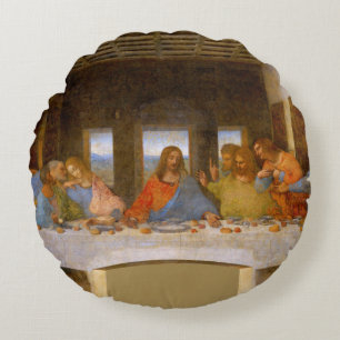 Da Vinci Last Supper Fine Art Classic Rund Kudde