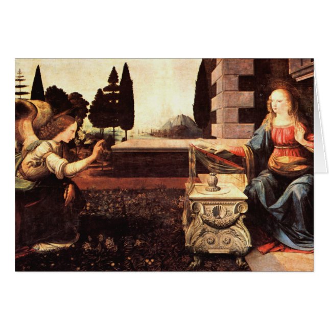 Da Vinci Leonardo - annunciationen OBS Kort (Framsidan Horizontal)