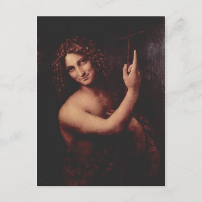 Da Vinci, Leonardo - St John the Baptist Vykort (Framsida)