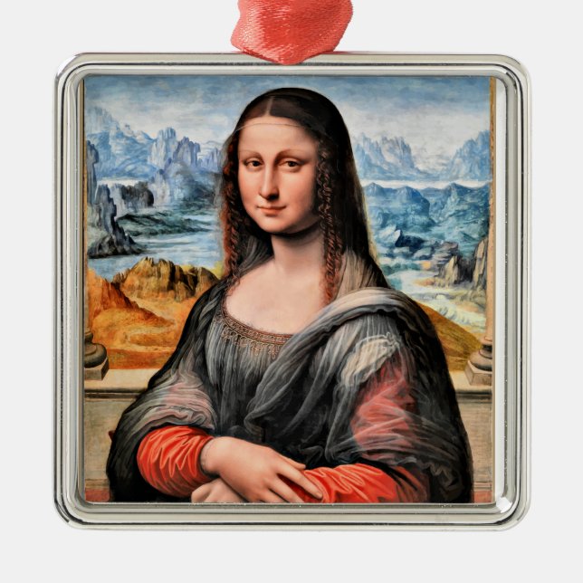 Da Vinci - Mona Lisa, global berömd Julgransprydnad Metall (Framsidan)