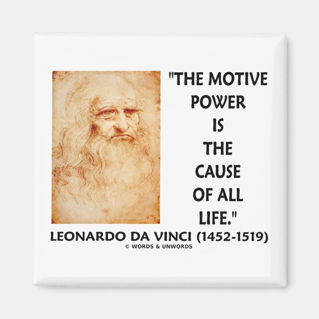 Da Vinci Motive Power är orsaken till allt liv Magnet (Framsidan)
