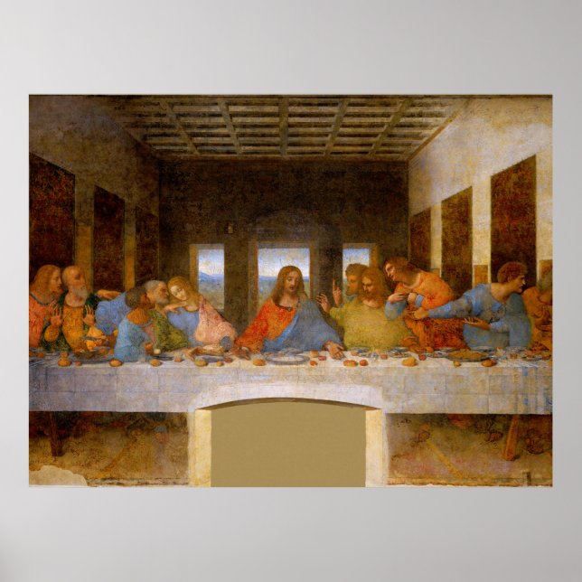 Da Vinci Nattvarden Finkonst Klassisk Poster (Framsidan)
