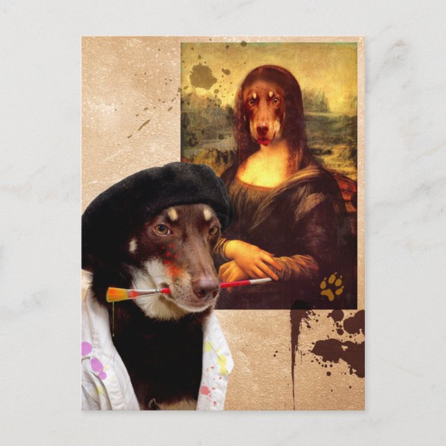 Da Vinci och Mona Lisa Vykort (Framsida)