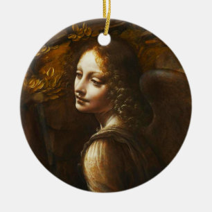 Da Vinci oskuld av stenängelprydnaden Julgransprydnad Keramik