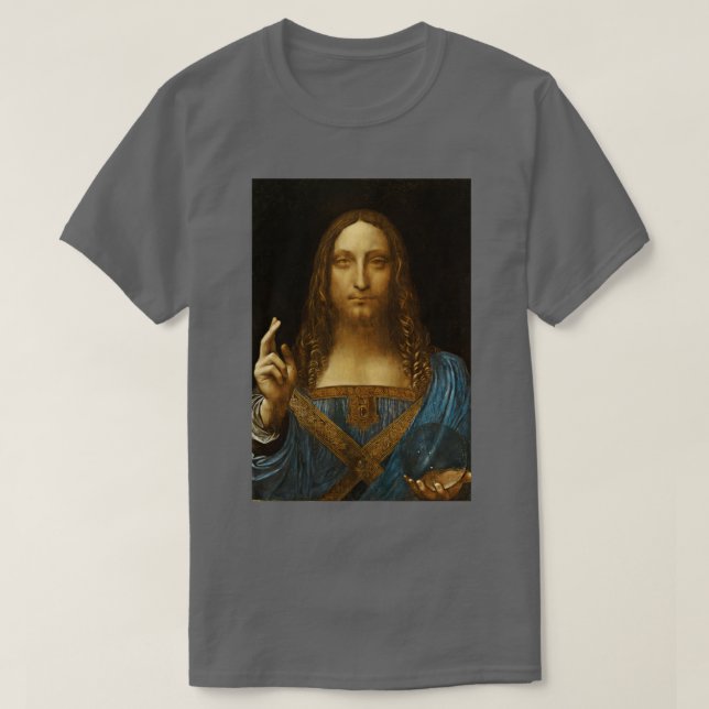 Da Vinci Salvator Mundi T Shirt (Design framsida)