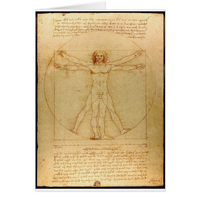 Da Vinci Vitruve Luc Viatour Hälsningskort (Framsidan)