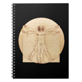 Da Vinci Vitruvian Man Anteckningsbok Med Spiral