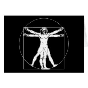 Da Vinci Vitruvian man Hälsningskort