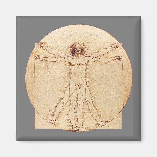 Da Vinci Vitruvian Man Magnet (Framsidan)
