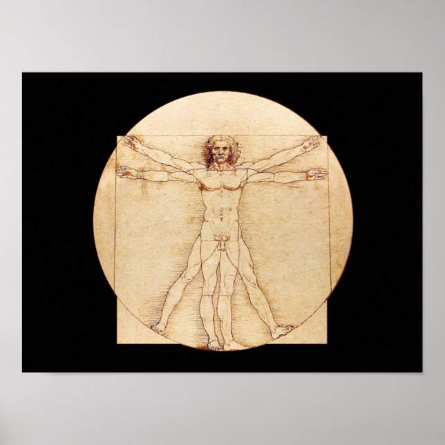 Da Vinci Vitruvian Man Poster (Framsidan)