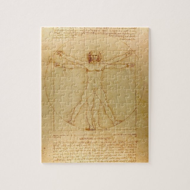 Da Vinci Vitruvian Man Pussel (Vertikal)