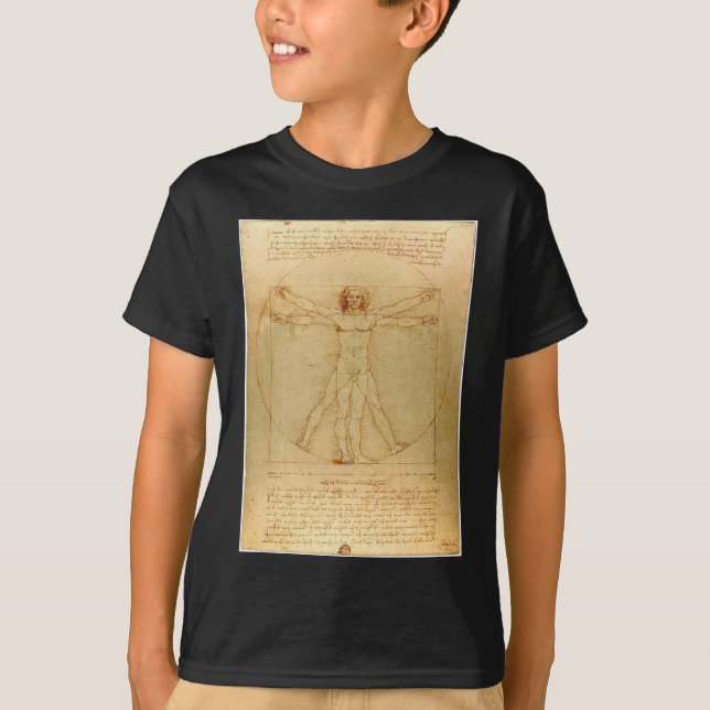 Da Vinci Vitruvian Man T-shirt (Framsida)