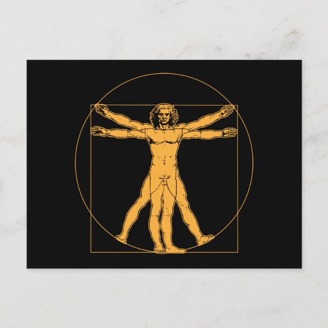 Da Vinci Vitruvian Man-vykort Vykort (Framsida)