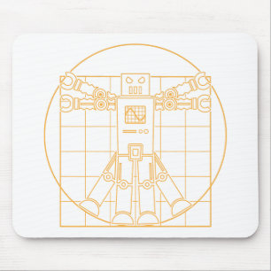 Da Vinci Vitruvian robot Mousepad Musmatta