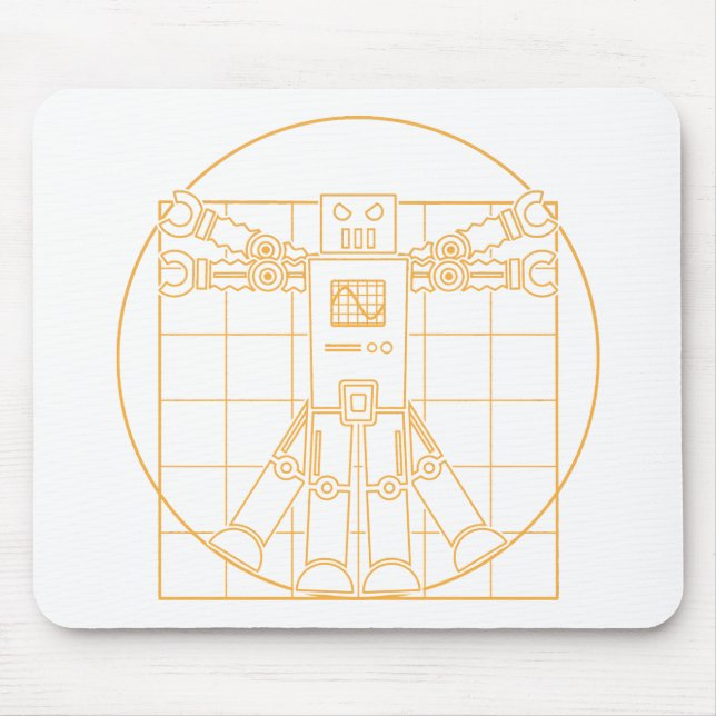 Da Vinci Vitruvian robot Mousepad Musmatta (Framsidan)