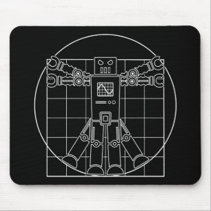 Da Vinci Vitruvian robot Mousepad Musmatta