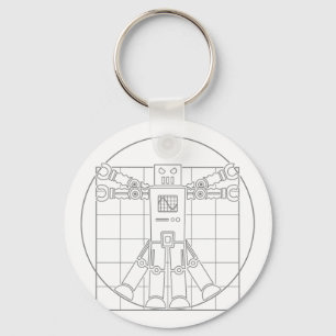 Da Vinci Vitruvian robot Nyckelring