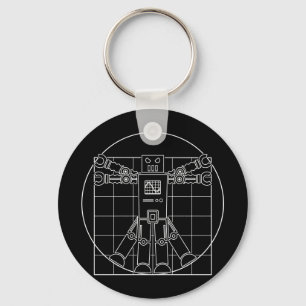 Da Vinci Vitruvian robot Nyckelring