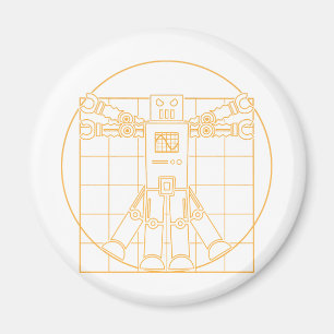Da Vinci Vitruvian robotmagnet Magnet