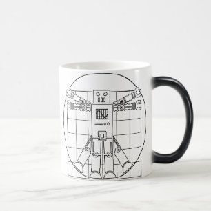 Da Vinci Vitruvian robotmugg Magisk Mugg