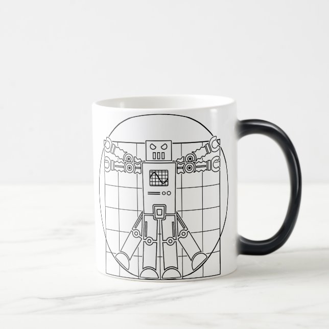 Da Vinci Vitruvian robotmugg Magisk Mugg (Höger)