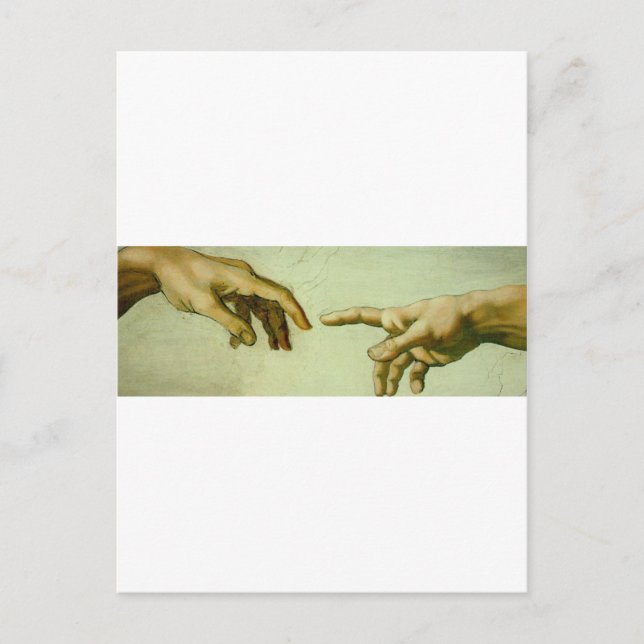 Da Vinci's Creation of Adam Vykort (Framsida)