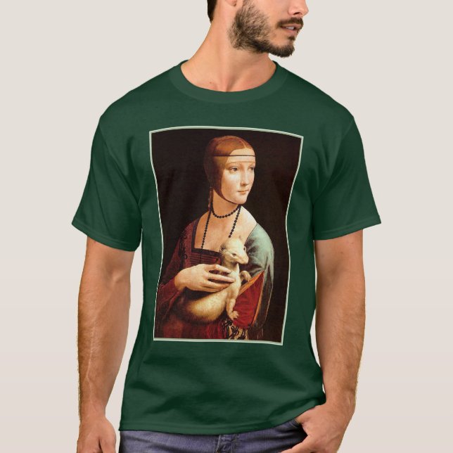 Da Vincis Dam med Ermine T Shirt (Framsida)