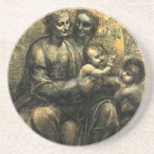 da Vincis Madonna och barn Underlägg Sandsten