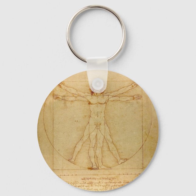 Da Vinci's Vitruvian Man Nyckelring (Framsida)