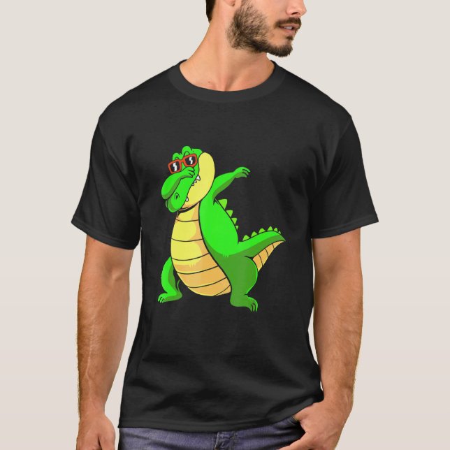 Dab Alligator Dabbar Krokodil För Barn T Shirt (Framsida)