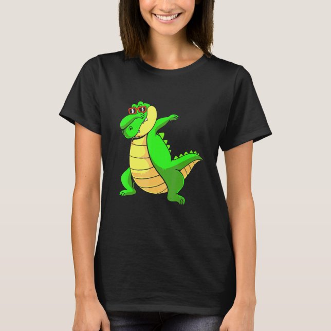 Dab Alligator Dabbar Krokodil För Barn T Shirt (Framsida)