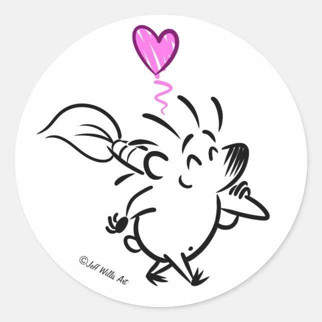 DAB: ARTIST HEDGEHOG RUNT KLISTERMÄRKE (Framsida)