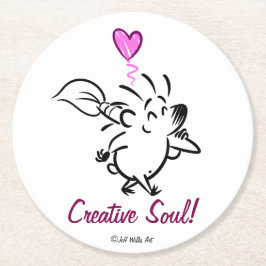 DAB: ARTIST HEDGEHOG UNDERLÄGG PAPPER RUND