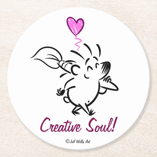 DAB: ARTIST HEDGEHOG UNDERLÄGG PAPPER RUND (Framsidan)