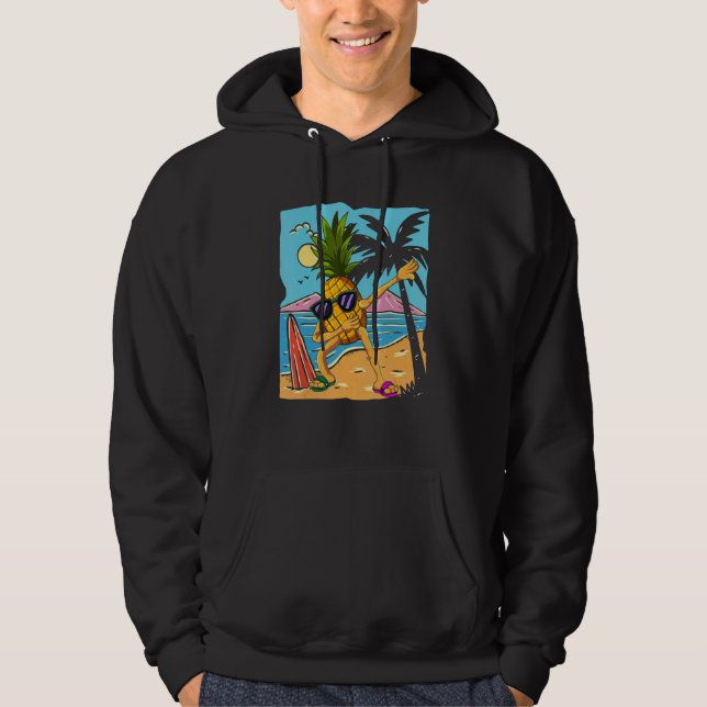 Dab Beach Fruit Tropical Summer Vacation Dabbing P Hoodie (Framsida)
