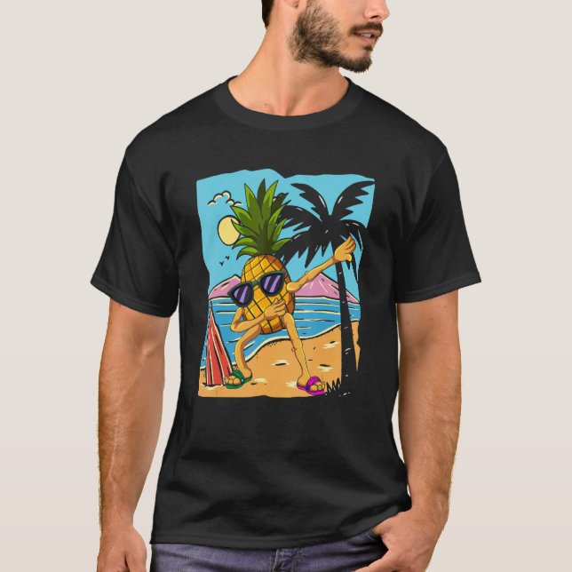 Dab Beach Fruit Tropical Summer Vacation Dabbing P T Shirt (Framsida)
