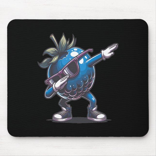 Dab Blueberry Dancing Dabbing Blueberry Fruit Musmatta (Framsidan)