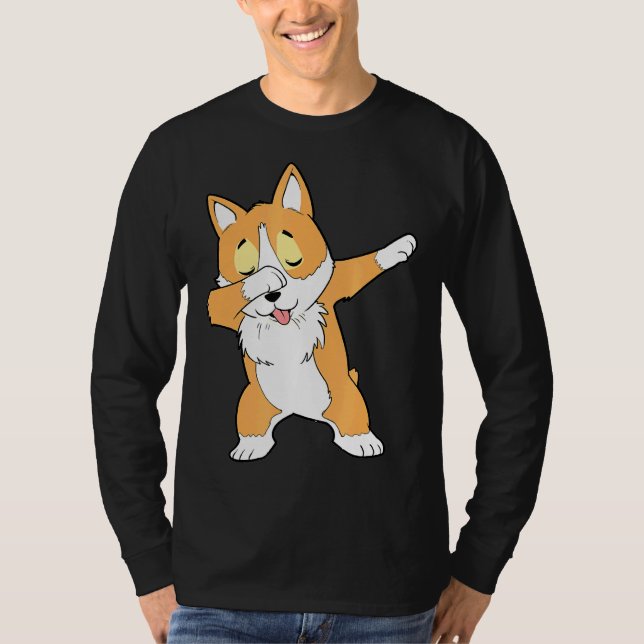 Dab Corgi Dabbing Corgi T Shirt (Framsida)