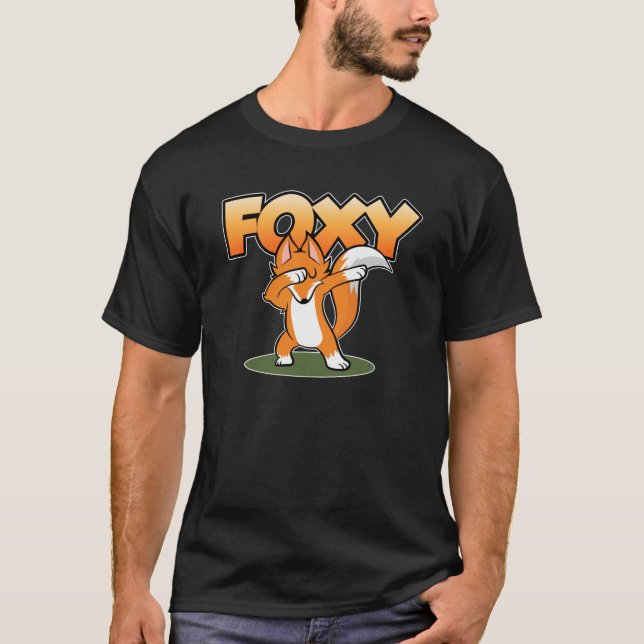 Dab Dabbing dans Disco Foxy Fox T Shirt (Framsida)