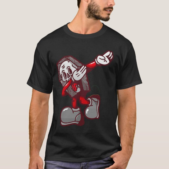 Dab Dabbing Move Skeleton Bone Man Coffin Death Da T Shirt (Framsida)