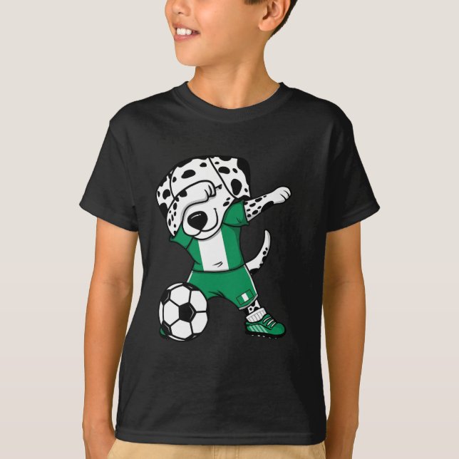 Dab Dalmatian Nigeria Fotboll Fans Tröja Nigerians (Framsida)