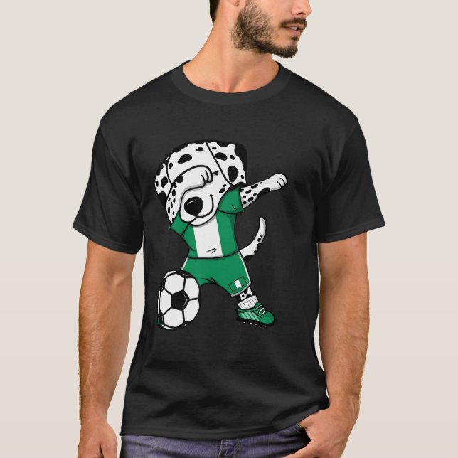 Dab Dalmatian Nigeria Fotboll Fans Tröja Nigerians (Framsida)