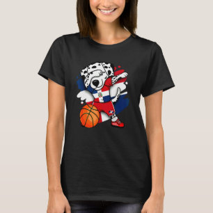 Dab Dalmatien Hund Dominikanska republiken Basketb T Shirt