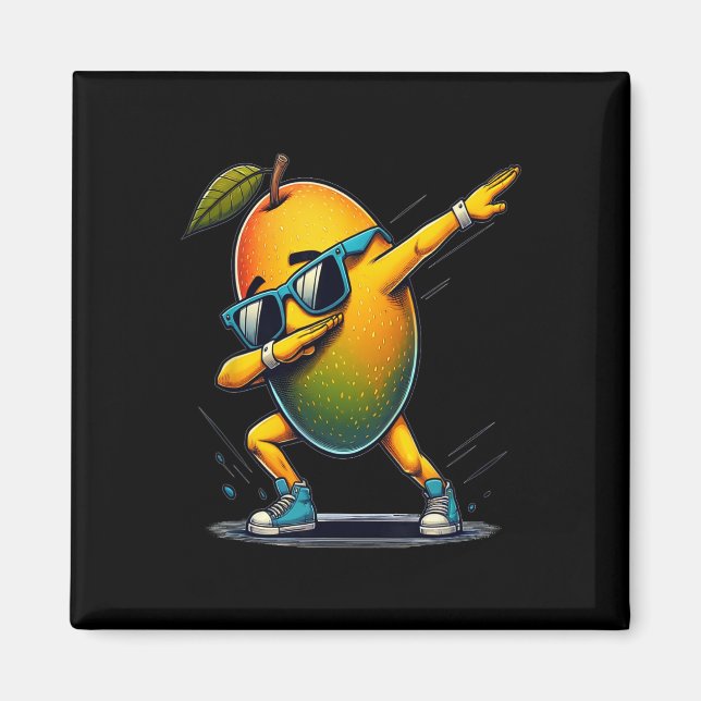 Dab Dance Mango Funny Dancing Dabbing Fruit Magnet (Framsidan)