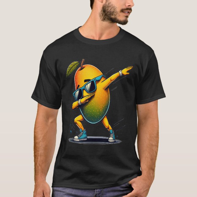 Dab Dance Mango Funny Dancing Dabbing Fruit T Shirt (Framsida)
