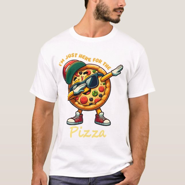 Dab Dancing Pizza Design T Shirt (Framsida)