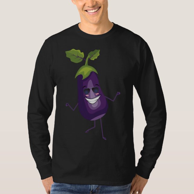 Dab Eggplant Dancing Dabbing Eggplant Fruit T Shirt (Framsida)