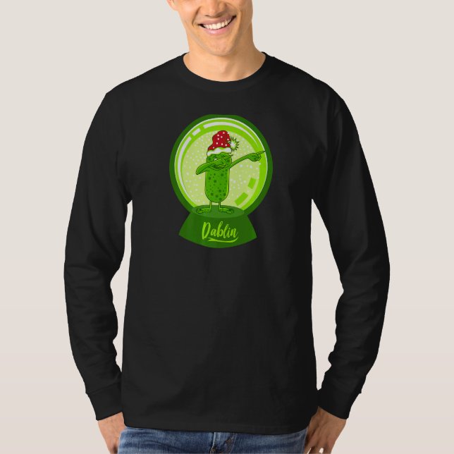 Dab Elf Goblin Snowball Snow Globe Dabbing Christm T Shirt (Framsida)