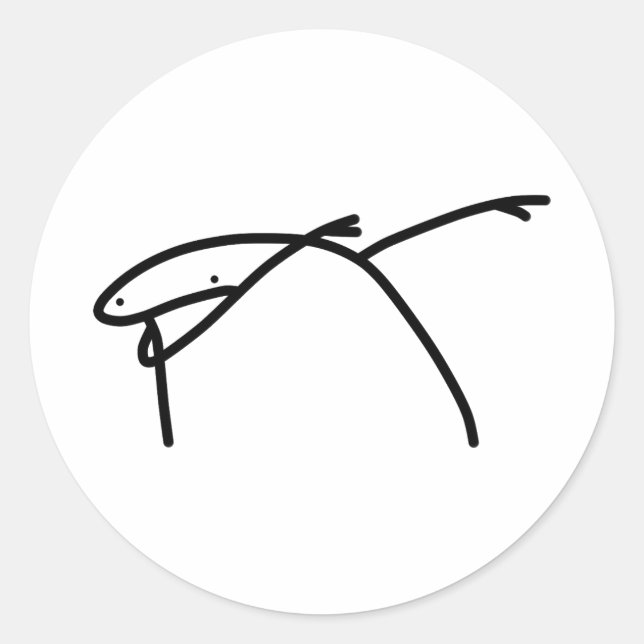 Dab Flork Runt Klistermärke (Framsida)